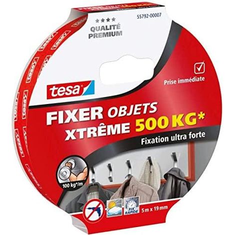 Tesa nastro adesivo ultra forte biadesivo trasparente 5 m x 19 mm