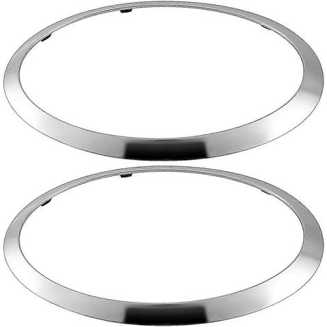 Para MINI Cooper F55 F56 F57 03-18 Marco de faros delanteros cromados izquierdo y derecho Anillo de ceja de faro Co (1/4)