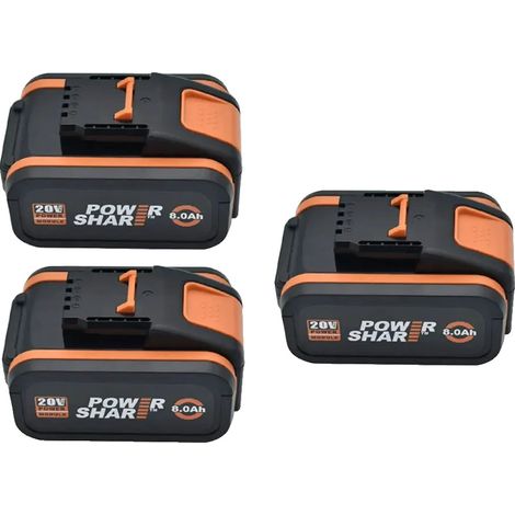 Batterie, capacité de 8000mAh, compatible avec divers outils, Worx 8AhX3 (1/2)