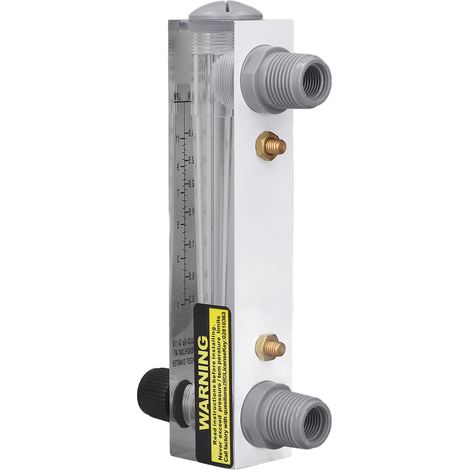 Einstellbarer Flüssigkeitsdurchflussmesser aus transparentem Acrylglas, zur Schalttafelmontage, Wasserdurchflussmesser 0,3–3 GPM (1/5)