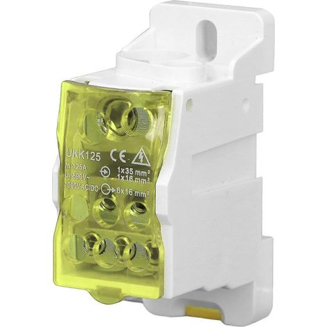 Boîte de distribution sur rail DIN, bornier électrique universel, boîte de jonction pour connecteurs de câbles d'alimentation 690 V 1