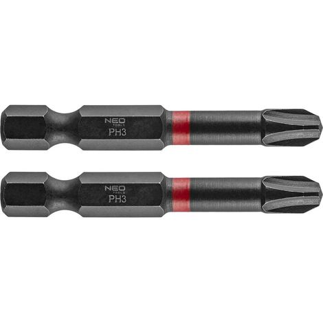 Accessoire pour visseuse neo-tools ph3 acier s2 2 pcs