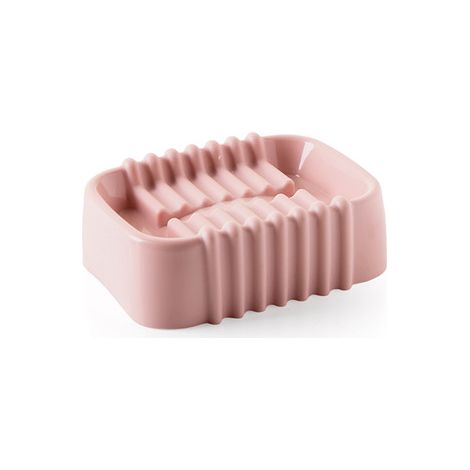 Porte-savon rose, 12,59,54 cm, porte-savon anti-accumulation d'eau, boîte à savon avec égouttage. (1/5)