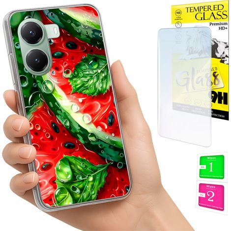 Schutzhülle für Xiaomi Poco X7 Pro 5G, Foto-Rückseite, Wassermelonen-Design + 9H-Glas (1/5)