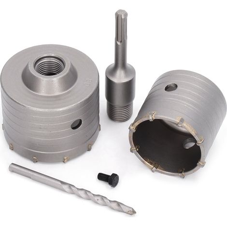 Kit de 5 trépans en acier béton 45 YG8 pour percer briques et pierres de maçonnerie (1/5)