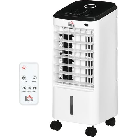 Raffrescatore Evaporativo 3 in 1 Ventilatore Umidificatore Deumidificatore Bianco