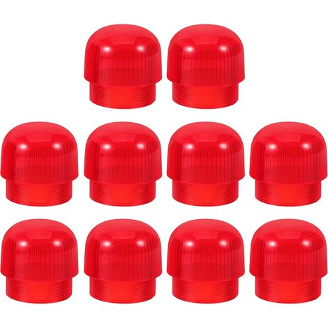 Lot de 10 Coques D'avertissement Lumineuses Rouges 3,5 X 3,5 X 3,3 Cm en Plastique Résistant, Compatibles Feux de Signalisation Industriels et Véhicules, pour Sécurité au (1/5)