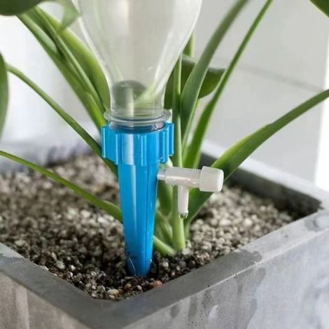 Jardinière d'arrosage goutte à goutte pour les paresseux en voyage d'affaires,bouteille de boisson d'irrigation - Blue[D73020]