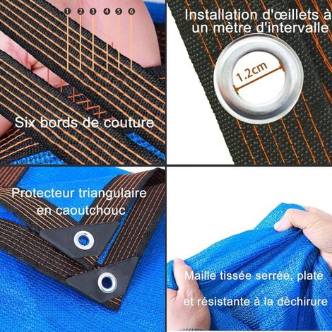 Filet D'ombrage Extérieur, Filet Ombrage Protection Piscin et Filet Anti Chaleur, Filet Brise Vue Balcon Toile Ombrage Rectangulaire en HDPE 2x3m Voile D'ombrage pour Patiov Pare Soleil Terrasse (1/4)