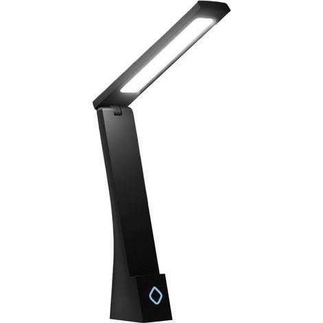 Lampe de bureau rechargeable – LED – Pliable – Gradation tactile – Étude et chambre – Noire (1/5)