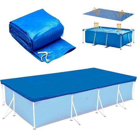 450 x 220 cm – Zuschneidbar – Für den Außenbereich – Geeignet für alle Poolarten – Rechteckige Poolabdeckung – Staubdicht (1/5)
