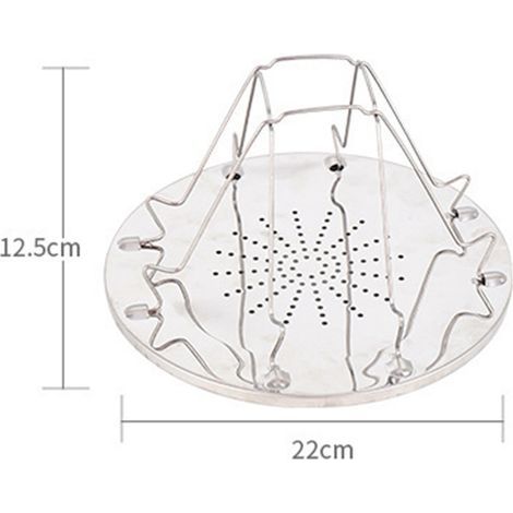 Grille-pain pliable 4 pièces pour camping, acier inoxydable, idéal réchaud de pique-nique et randonnée en plein air. (1/5)