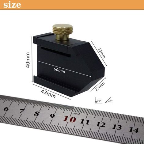 Righello in metallo da 30 cm, righello in acciaio inossidabile, blocco di posizionamento, righello parallelo, strumenti per il disegno di linee a 45 e 90 gradi per falegnami (1/3)