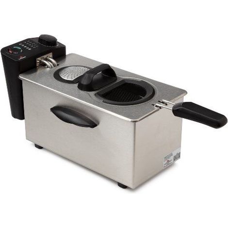 Friteuse électrique Lacor 69135 argenté 2000 Watts 3.5 litres