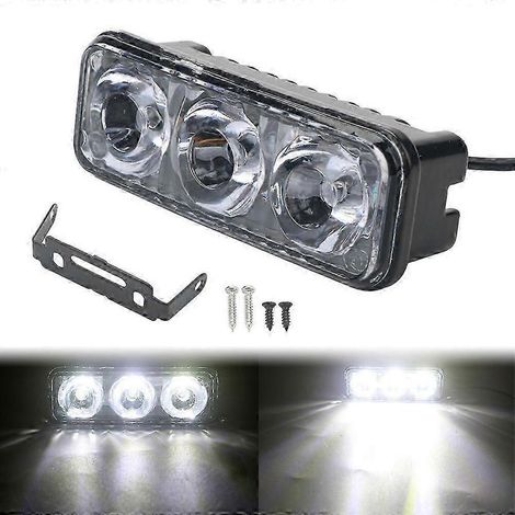 Luci diurne a LED per auto (DRL), 12 V, lampeggiante bianco 6000 K, ad alta potenza, lente, DC, fari impermeabile. (1/5)