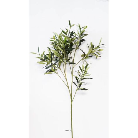 Branche d'olivier artificiel H 90 cm avec 234 feuilles tissu