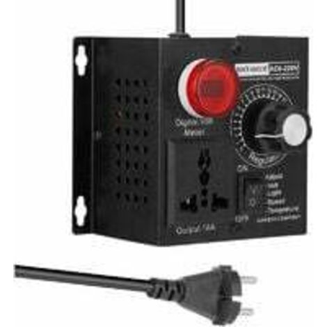 Controlador compacto de 220 V y 4000 W con ajustes variables de voltaje, velocidad, temperatura e iluminación portátil regulador de voltaje y función de atenuación.