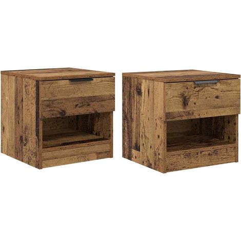 Maison Exclusive - Mueble cama con cajón 2 pcs Madera vieja 40 x