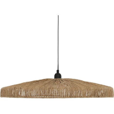 Atmosphera – Suspension en jute et métal 58 cm – Design ethnique chic – Hauteur ajustable – Douille E27 – Pour salon et salle à manger (1/7)