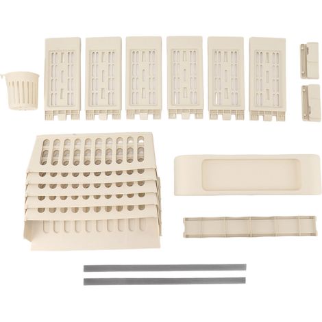 Étagère de bureau de classe grande capacité 6 niveaux multifonctionnelle mince avec roulettes crème pour rangement bibliothèque (1/5)