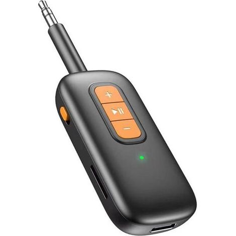 Adaptateur Audio Bluetooth 5.4 Voiture - Émetteur-Récepteur Sans Fil AUX, Compatible avec Navigation et Appels Mains... (1/5)