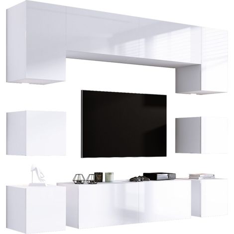 Meuble vasque, Noir / Blanc + poignée dorée, 140(2 × 60 + 20) × 57 × 46 cm + Plan de travail (1/5)