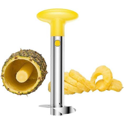 Éplucheur d'ananas, outil de découpe et d'évidage d'ananas en acier inoxydable pour la maison et la cuisine, avec lame tranchante. (1/5)