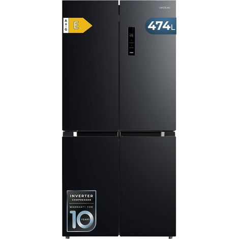 Kühlschrank Cecotec Edelstahl Schwarz 474 Liter 4 Türen