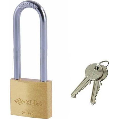 Candado de latón de 30 mm arco extra largo 22011 Cisa