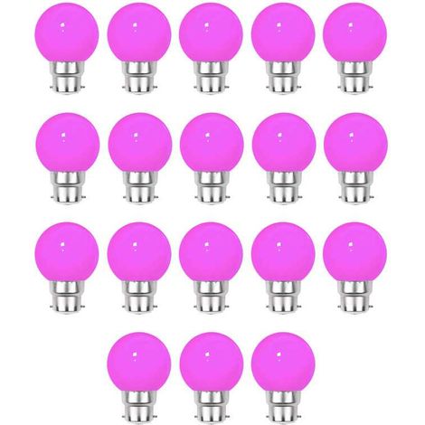 Lot de 18 ampoules LED Roses B22 Incassables - Guirlandes guinguette - Culot baïonnette