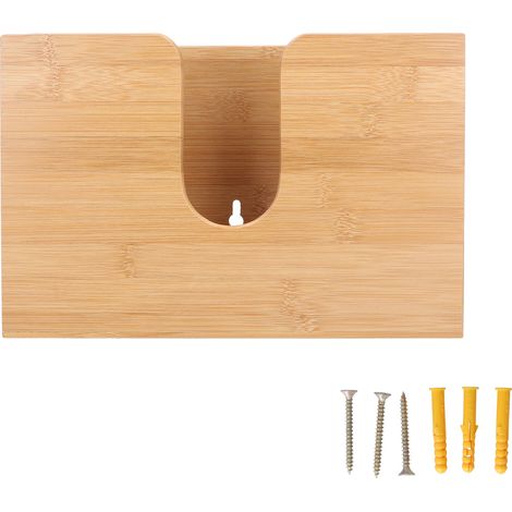 Distributeur de papier absorbant en bambou pour cuisine et salle de bain (1/5)
