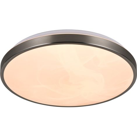 Trio LED-Deckenleuchte Fena Ø38,5 cm Nickel matt DIP-Switch Deckenlampen