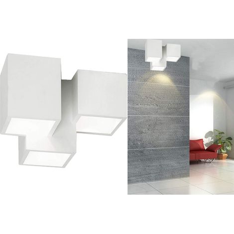 Plafoniera Gesso Lampada Da Interno Applique Da Soffitto 3 Quadrato GU10 GS-5028 (1/7)