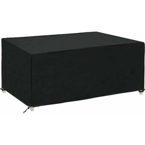 Housse de Protection Rectangulaire pour Table de Jardin 160x100x65 cm, Bâche Imperméable en Tissu Oxford Résistant aux Intempéries, Couverture pour Mobilier d'Extérieur et Terrasse (1/4)