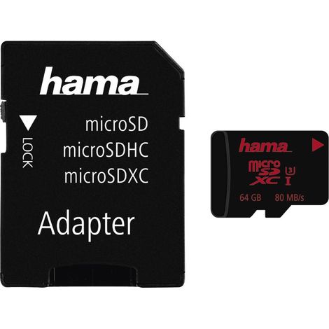 Hama microSDXC 64GB UHS Class 3 mit SD-Adapter