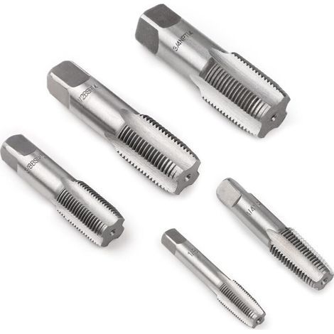 Jeu de 5 filières et tarauds BSP 55° (G1/8 à G3/4) en acier trempé – pour réparation professionnelle de raccords filetés (1/4)