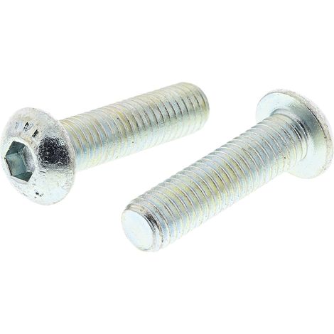 Vis à six pans creux, M8 x 30mm, tête Vis bombée à tête creuse hexagonale, en Acier ( Prix pour Sachet de 50 )