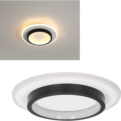 Plafonnier LED simple et élégant pour couloir, lampe de plafond intérieure innovante, noir 85-265V, lumière blanche chaude neutre (1/5)