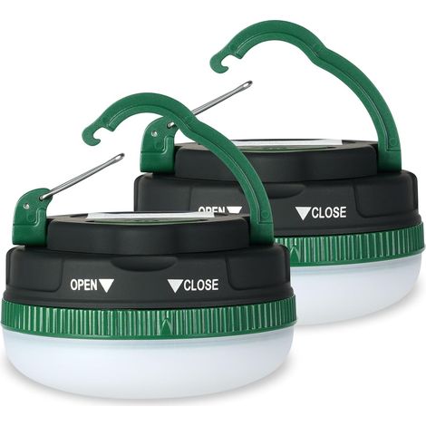 Lanterna da campeggio, lampada da tenda a 5 modalità, campeggio, portatile, lampada SOS, luce da campeggio con gancio, impermeabile IP43, per esterni, escursionismo, pesca, interruzioni di corrente (2 (1/5)