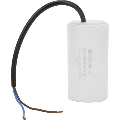 Jeffergarden – Condensateur AC portable 60µF – Tension 230V – ESR 0,2 – Fréquence 50/60Hz – Pour moteurs de climatiseur (1/5)