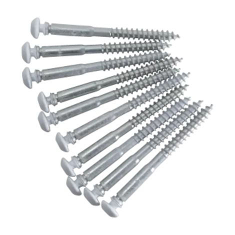 10 vis bois spéciale rénovation tête blanche diam. 6 x long. 70 mm pour menuiserie PVC