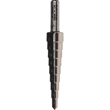 Foret étagé RS PRO 4mm 12mm, HSS ( Prix pour 1 ) (1/3)