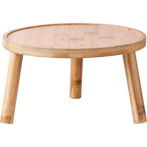 Support Pour Pot De Fleurs - En Bois De Bambou - Structure Triangulaire Stable - Diamètre Supérieur 8 Cm - Hauteur 6 Cm - Pour Intérieur Extérieur Balcon Patio - 1 Pièce (1/5)