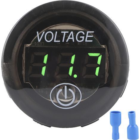 Universelles LED-Digitalvoltmeter für Gleichstrom 12-24V Autobatterie mit Berührungsschalter (Grün) (1/5)