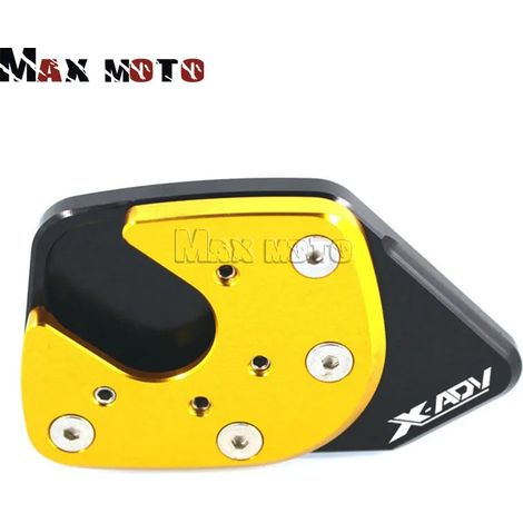 (Or) Compatible avec HONDA XADV 750 X ADV X-ADV750 XADV750 2015-2018 - Béquille latérale d'extension - Plaque de support - Maxpower (1/4)