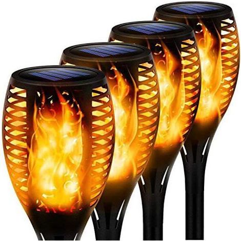 Lampe solaire d'extérieur StillCool, lampe de sécurité étanche à effet flamme vacillante (grand modèle) (1/3)