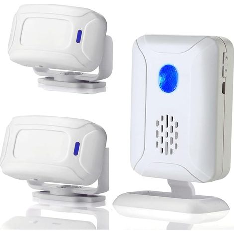 Kabelloser PIR-Bewegungsmelder – 1 Set – Alarm und Gong – 5 Modi – Für Zuhause und Büro (1/5)