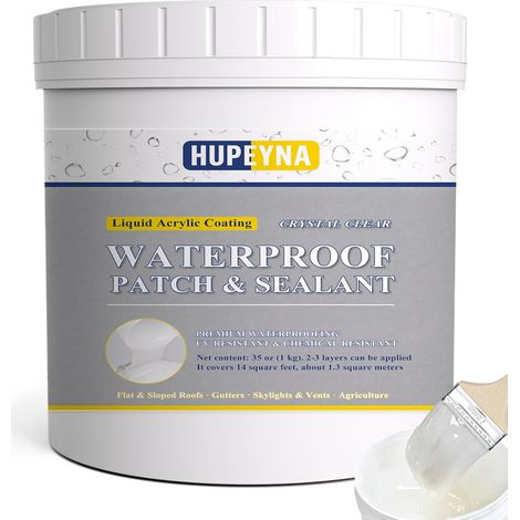 Membrane d'Étanchéité Waterstop, Agent Imperméable Invisible 1KG  Adhésif Imperméable Transparent pour Réparer Fuites, Agent Anti-Fuite Étanche à Base D'eau pour l'intérieur et l'extérieur (1/5)