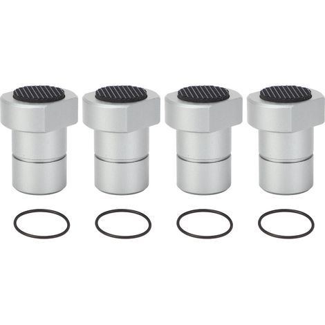 Ortviai Cheville d'établi en aluminium anodisé 20mm, 4 pièces avec coussin anti-glissement pour table MFT