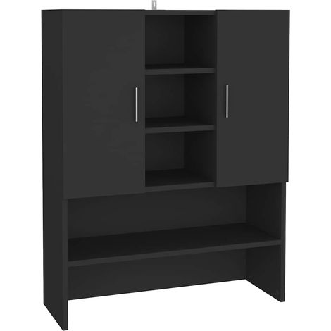 Maison Exclusive - Armario de lavadora negro 70,5x25,5x90 cm (1/5)